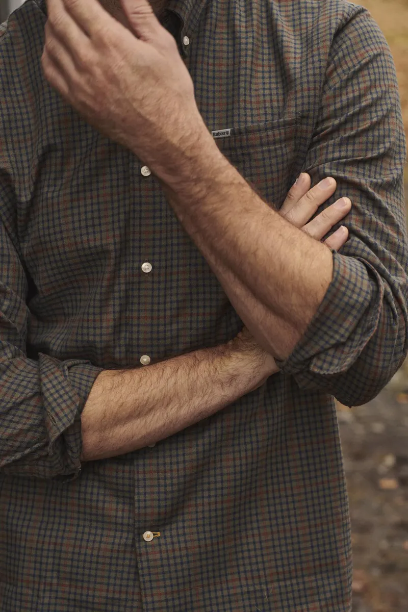 Barbour Henderson Thermo Weave Shirt Olive-8